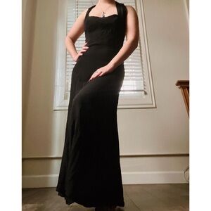 80s Elizabeth Wayman Black Dress